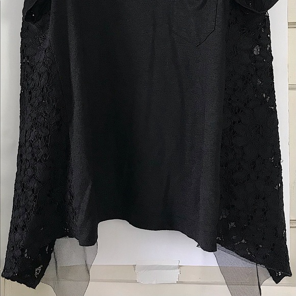 Sacai Mixed Media Lace and Tulle T-Shirt - Picture 3 of 7